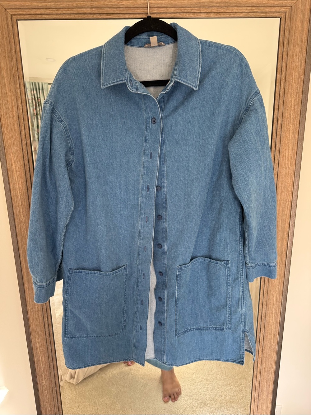 COS Light Blue Denim Button-Front Jacket - Women Size 4